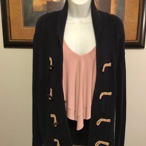 H&M Women's Navy Blue Toggle Cardigan